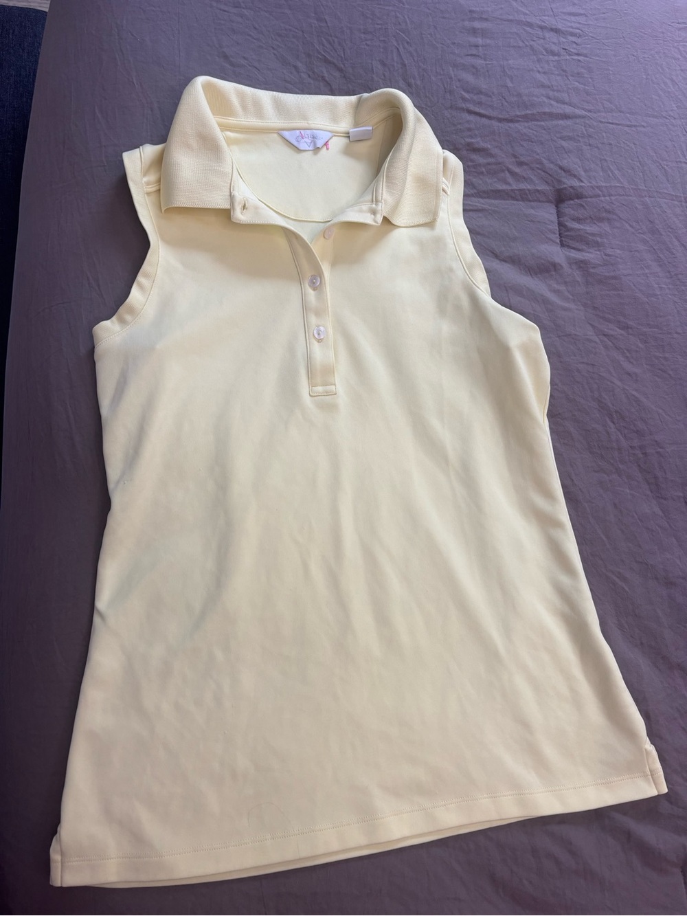 Callaway Pale Yellow Golf Polo Tank